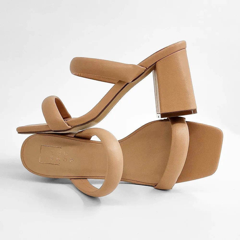 Farah - Nude Block Heel