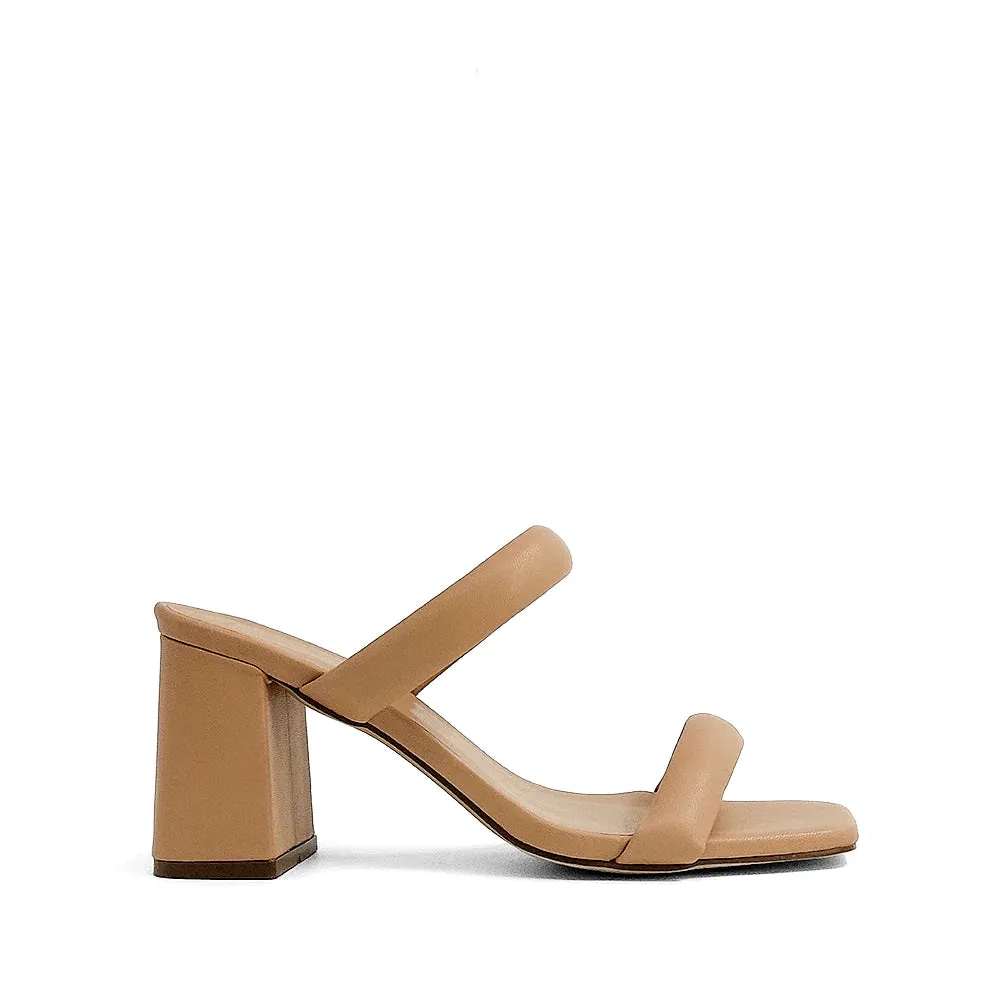 Farah - Nude Block Heel