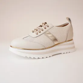 Harmony Cream Leather Sneakers