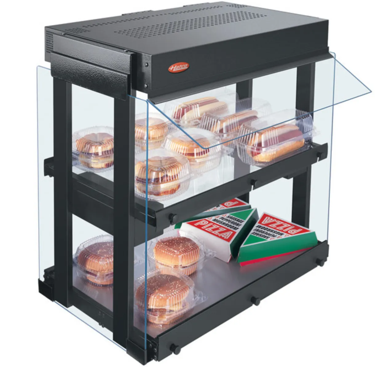 Hatco Gray Dual Shelf Heated Glass Mini-Merchandising Warmer GRHW-1SGD