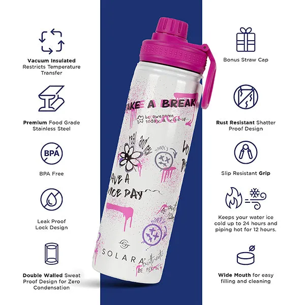 Insulated Water Bottle (2 Caps)