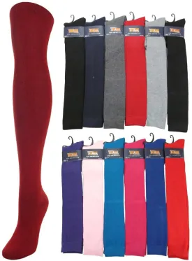 j.ann ladies over-knee-high socks, solid assorted Case of 36