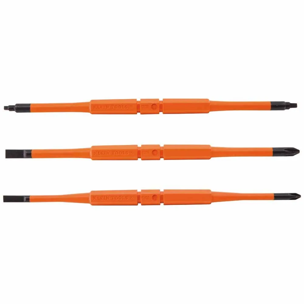 Klein Tools 13157INSP Screwdriver Blades, Insulated Double-Ended Slotted, Phillips, 2-Pack