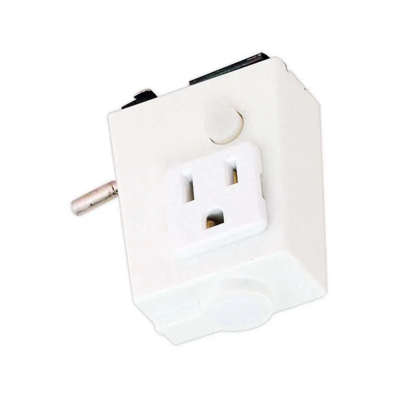 Lightolier Basic Track Convenience Outlet 6085 White