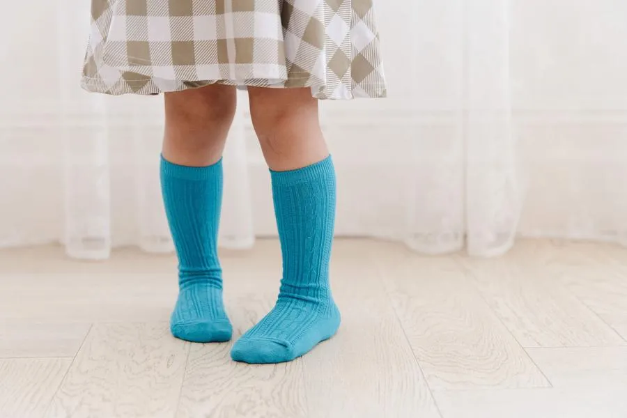 Little Stocking Co Knee High Socks - Peacock / Teal