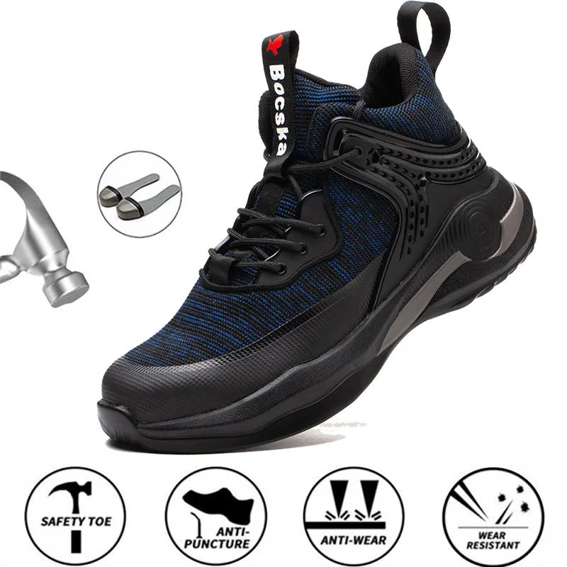 Mens Work Shoes New Indestructible Steel Toe Cap Male Safety Shoes