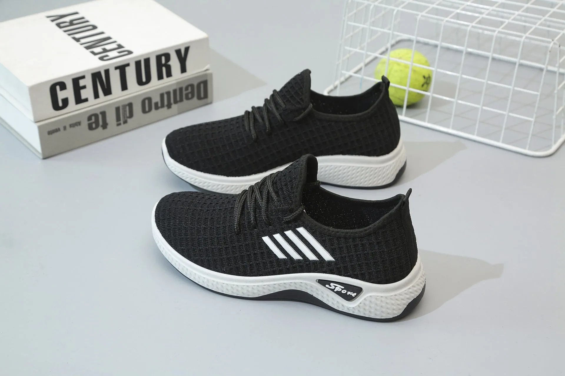 New Breathable Flying Woven Women Comfortable Casual Shoes Women Sports Shoes Running Leisure