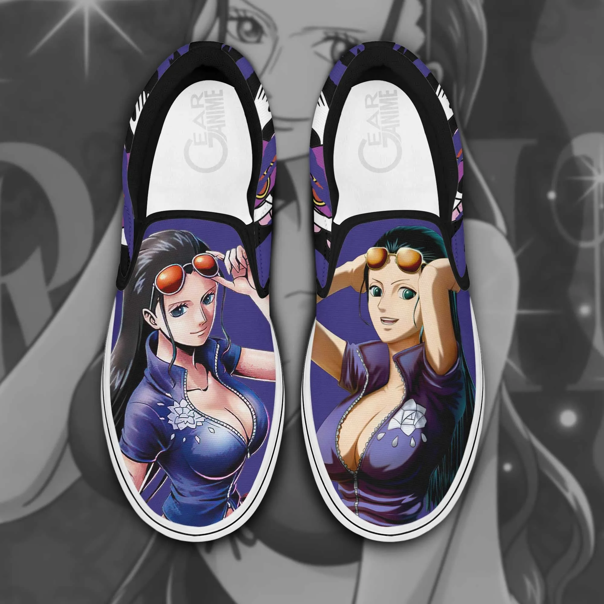 Nico Robin Slip On Sneakers OP Custom Anime Shoes