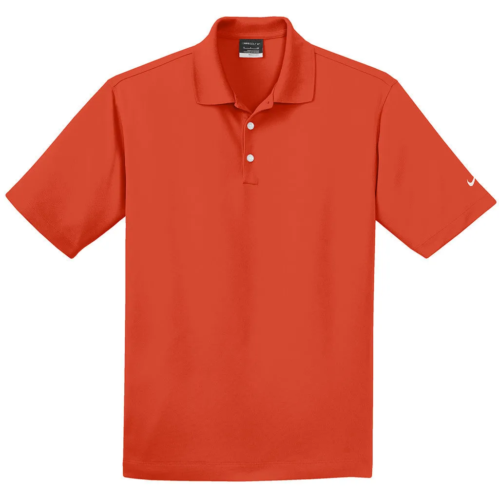 Nike Men's Orange Dri-FIT S/S Micro Pique Polo