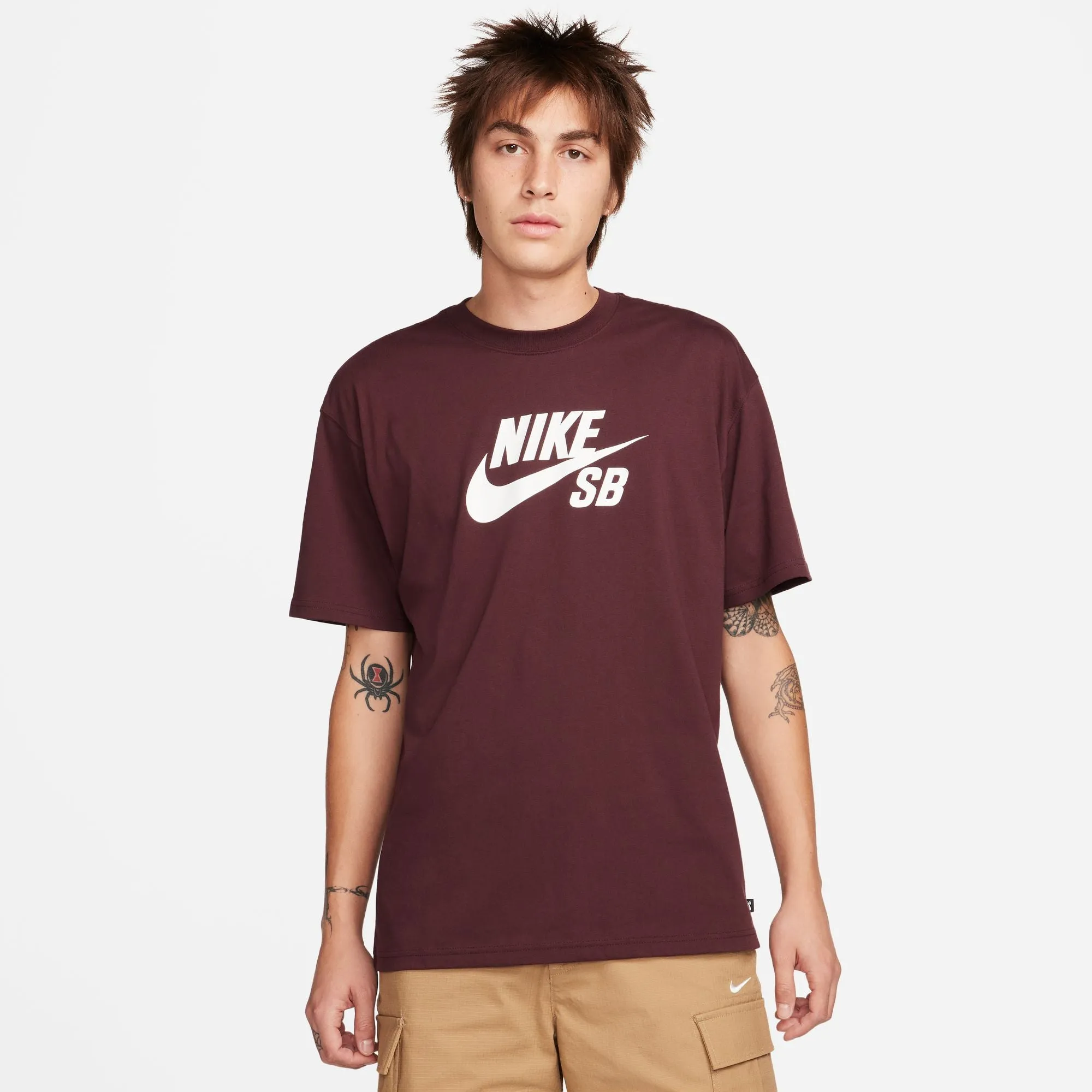 Nike SB Large Icon Logo T-shirt - Burgundy