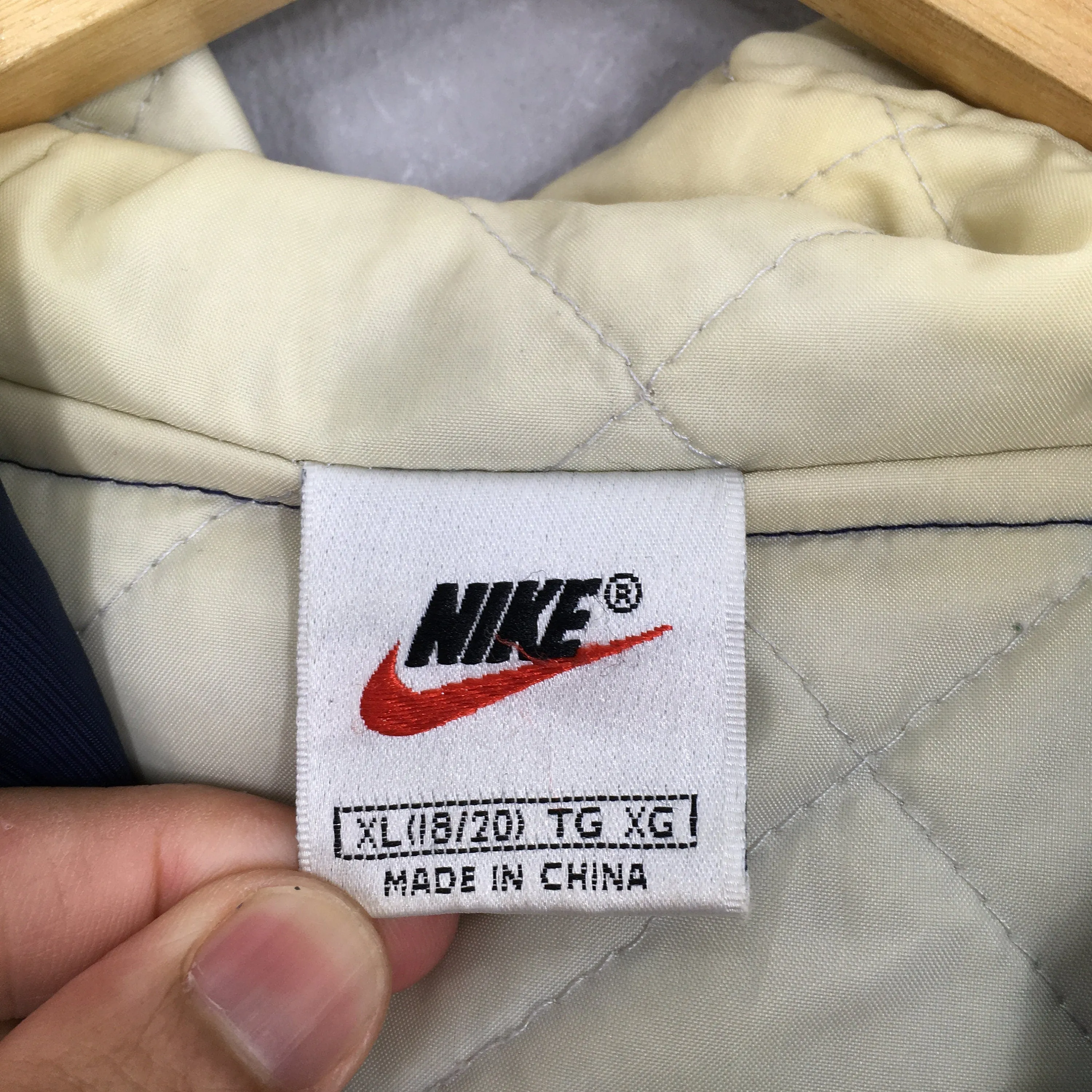 Nike Swoosh Puffer Blue Hoodie Jacket XLarge