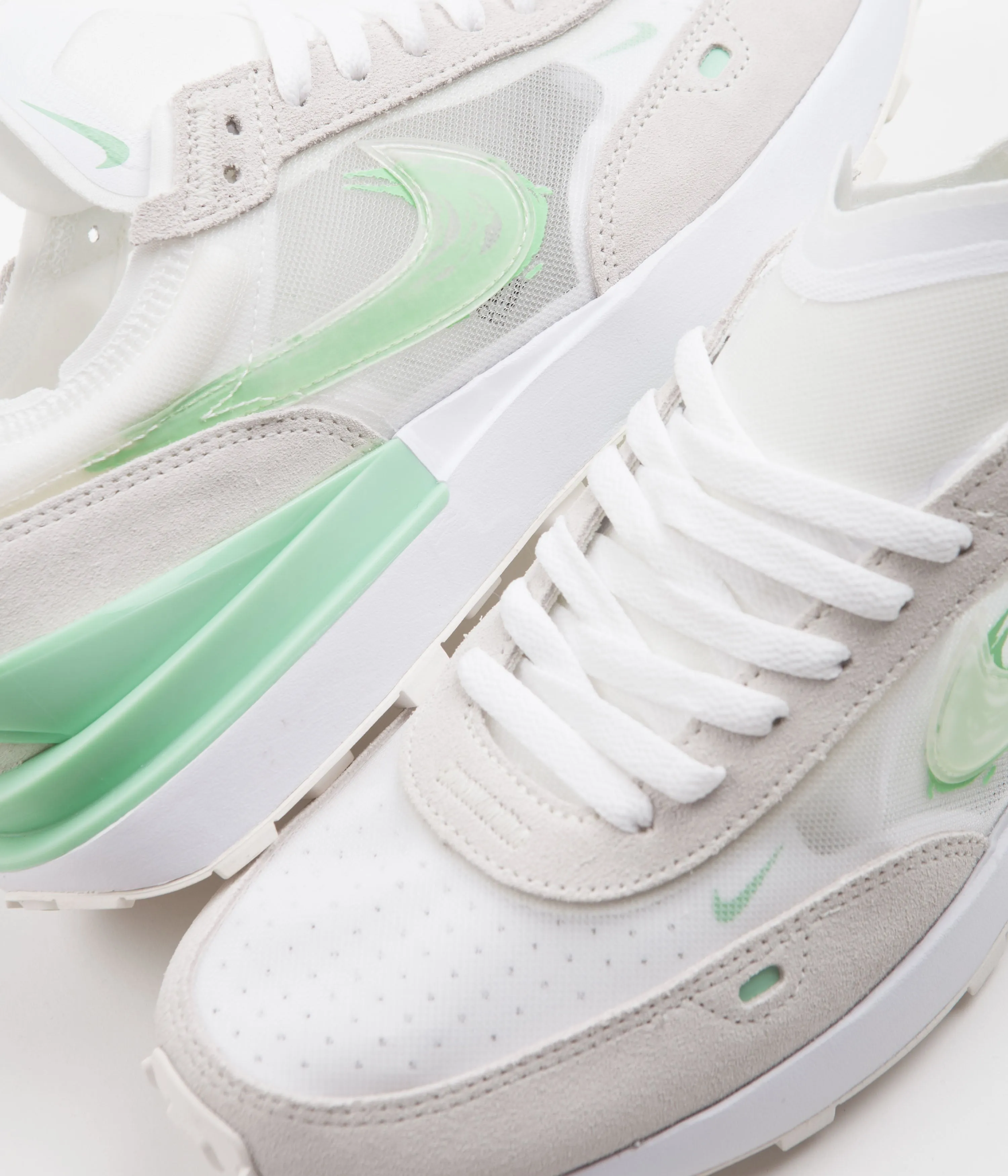 Nike Waffle One Shoes - White / Enamel Green - Sail