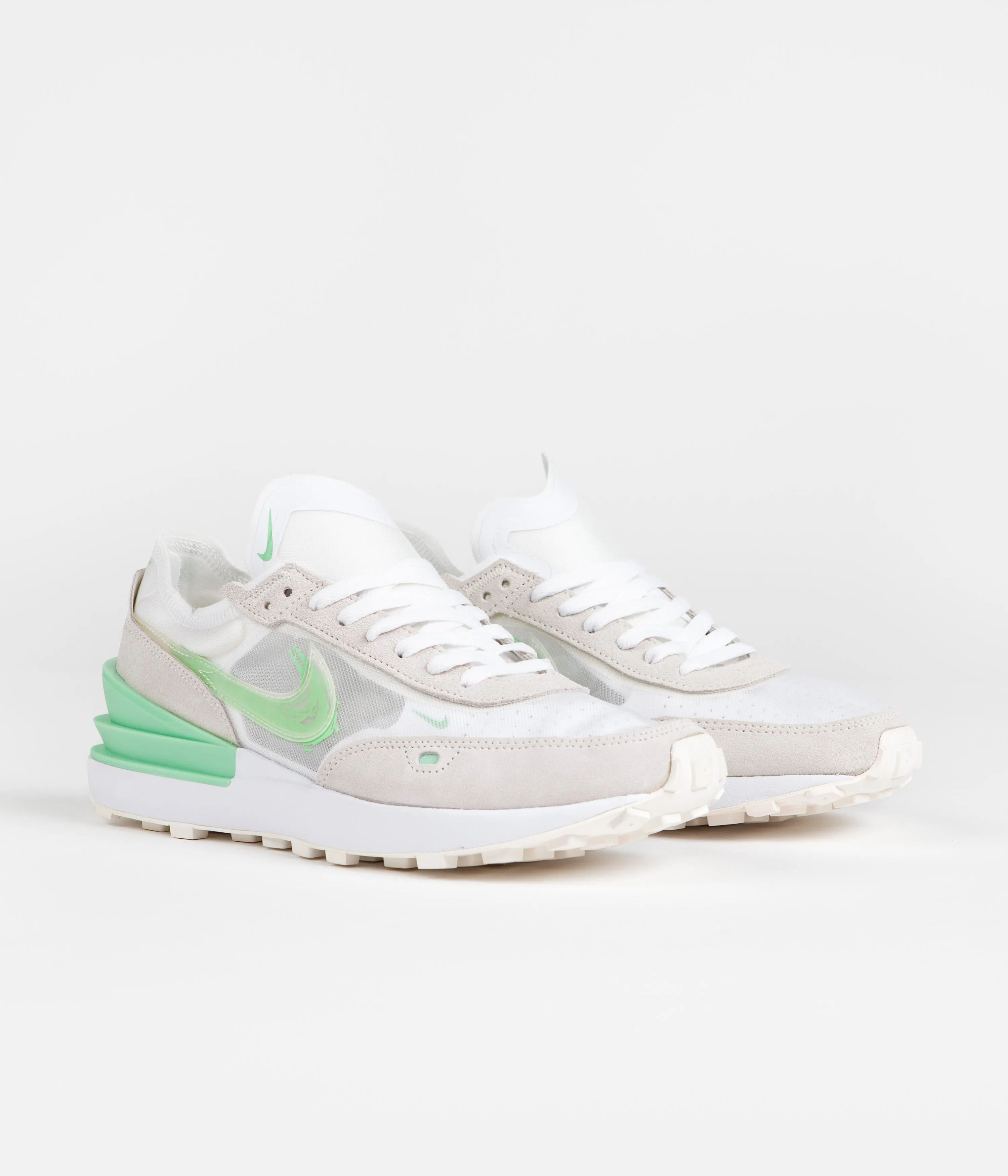 Nike Waffle One Shoes - White / Enamel Green - Sail