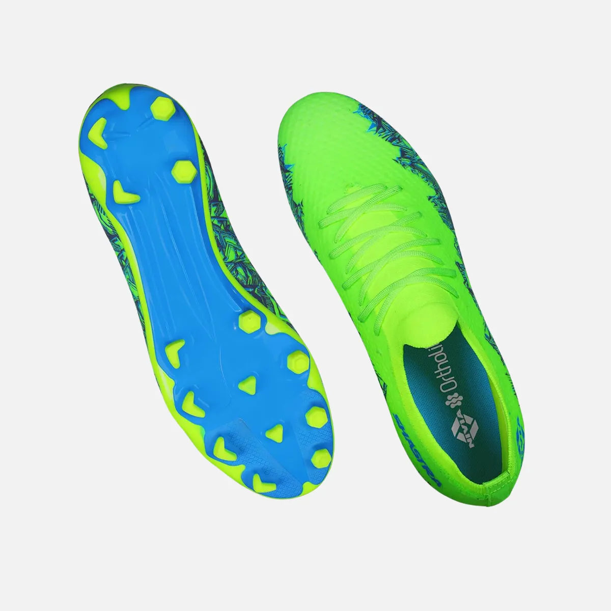 Nivia Shastra Football Studs -F.Green/LT.Blue