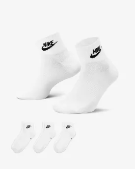 NSW EVERYDAY ESSENTIAL ANKLE SOCKS 3PR - WHITE/BLACK