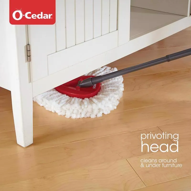 O-Cedar EasyWring 12 in. W Spin Mop with Bucket