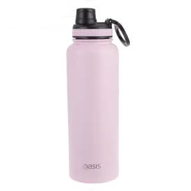 Oasis S/s Double Wall Insulated "challenger" Sports Bottle W/ Screw Cap 1.1l - Carnation