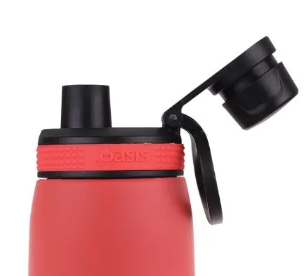 Oasis S/s Double Wall Insulated Sports Bottle W/ Screw-cap 780ml - Coral