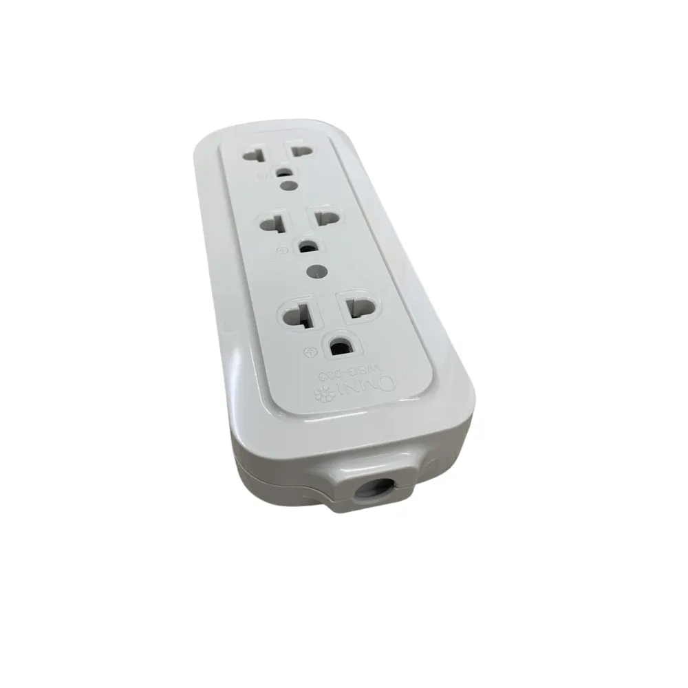 OMNI Surface Convenience Outlet Socket with Ground (2 Gang, 3 Gang) 10A 220V for Electrical Plug Adapter Appliances | WSG-002 WSG-003