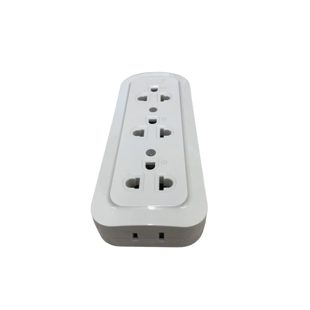 OMNI Surface Convenience Outlet Socket with Ground (2 Gang, 3 Gang) 10A 220V for Electrical Plug Adapter Appliances | WSG-002 WSG-003