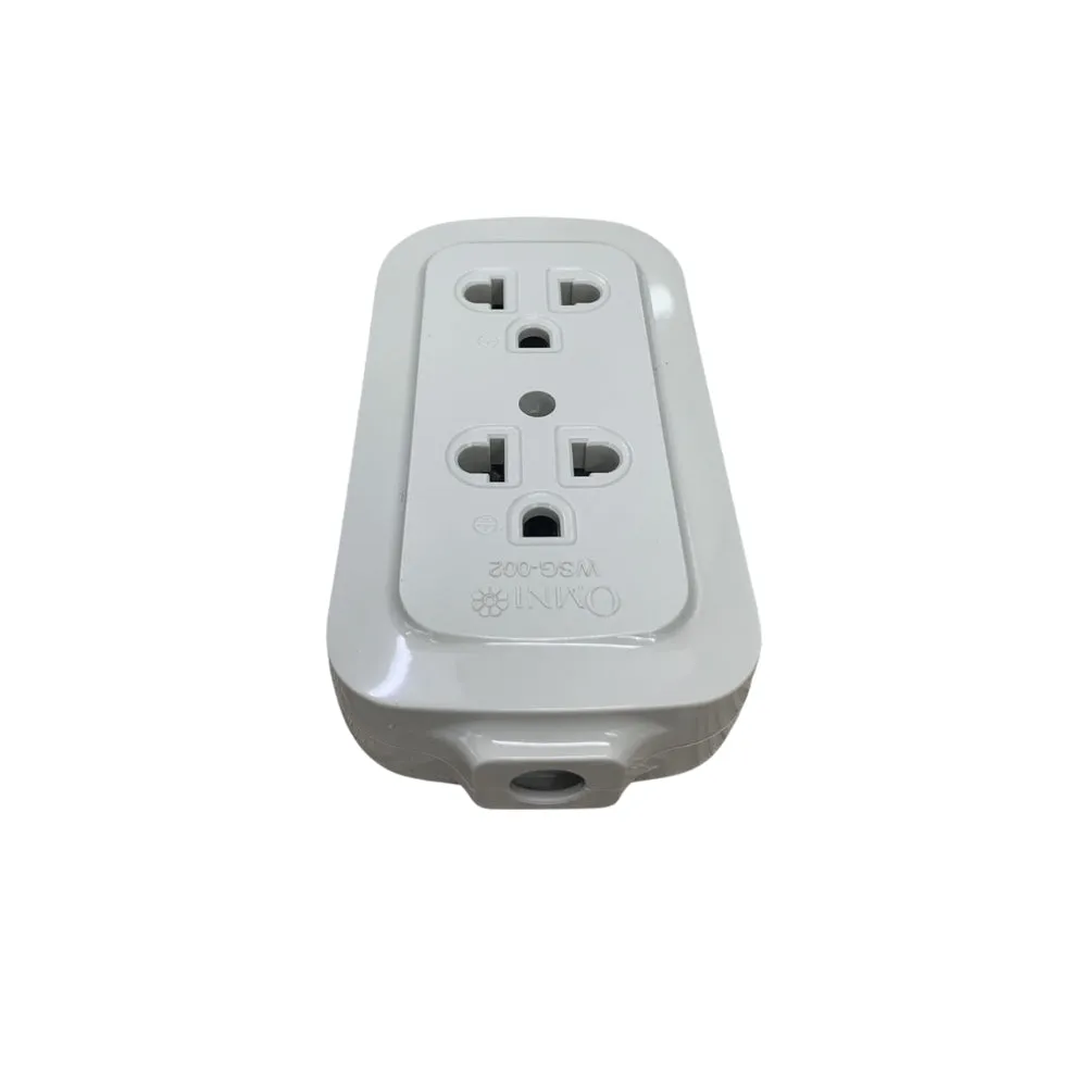 OMNI Surface Convenience Outlet Socket with Ground (2 Gang, 3 Gang) 10A 220V for Electrical Plug Adapter Appliances | WSG-002 WSG-003