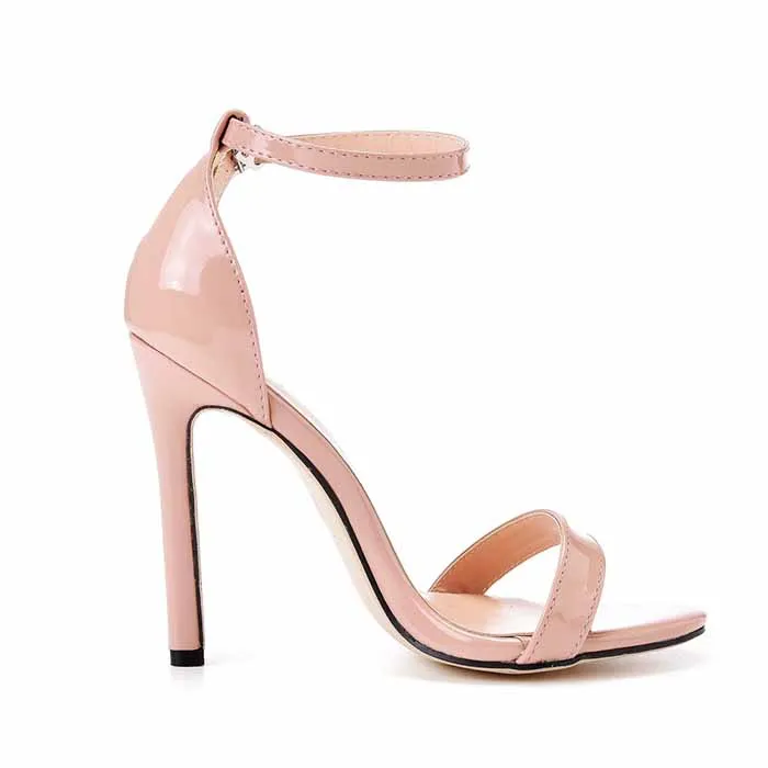 Open Toe Ankle Strap High Heel Sandals Bridesmaid Heels