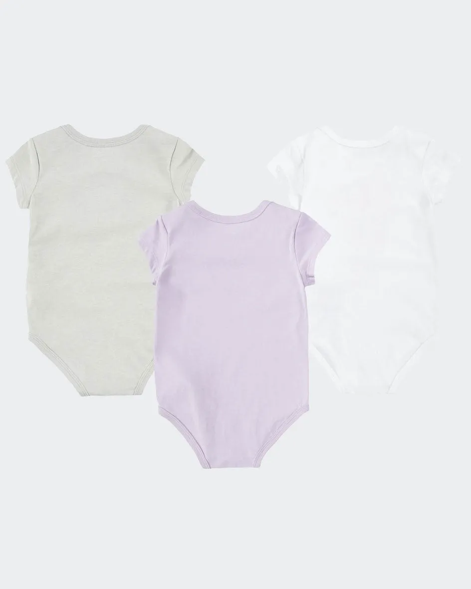 Pack de 3 body Bébé Nike Summer Daze - Gris/Violet/Blanc