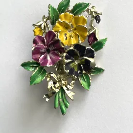 Pansy Vintage Birthday Brooch for May by Exquisite 1960