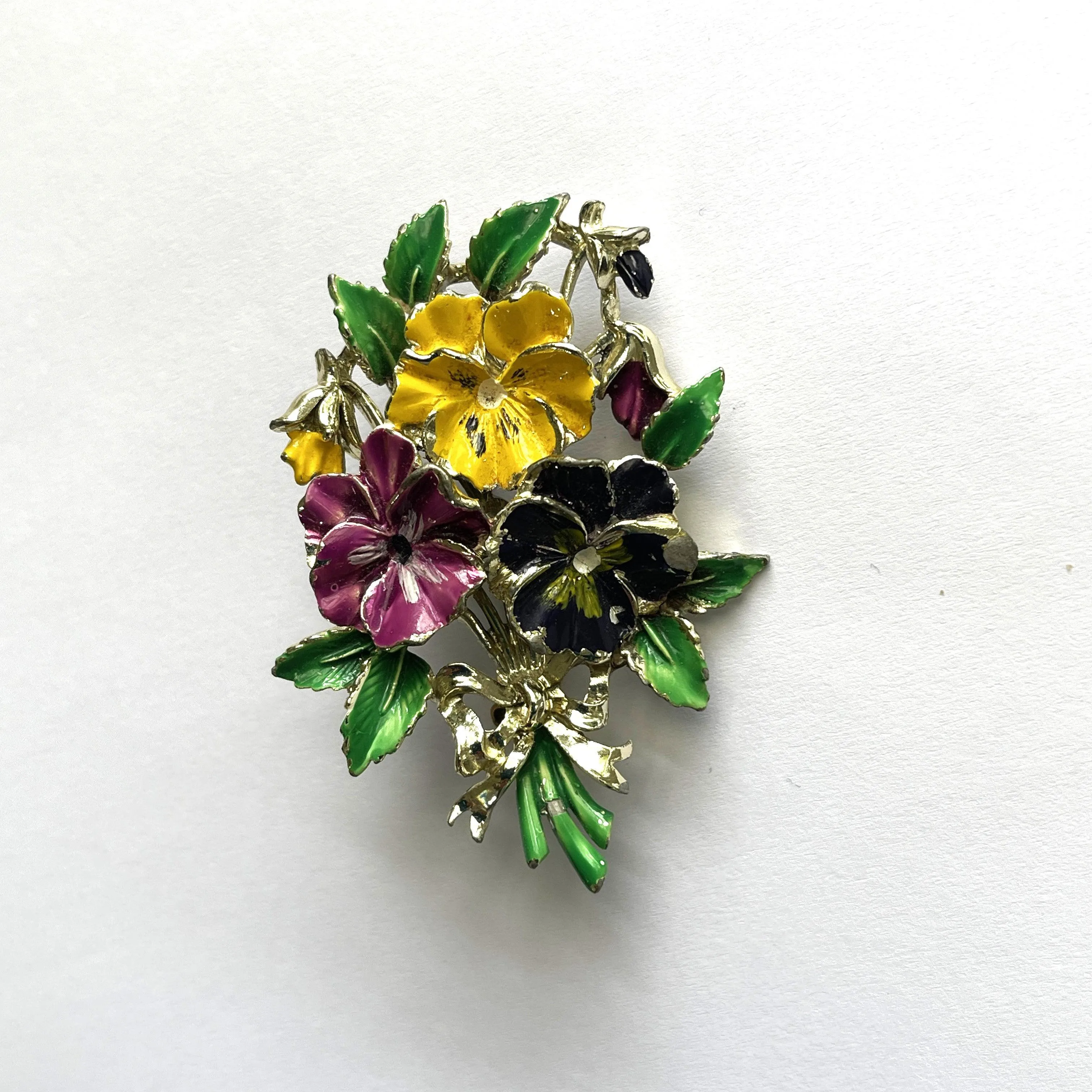 Pansy Vintage Birthday Brooch for May by Exquisite 1960