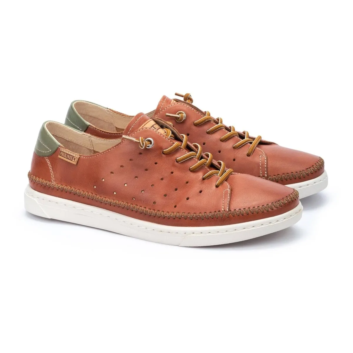 Pikolinos Alicante M2u-6096 Men's Leather Sneakers In Brick