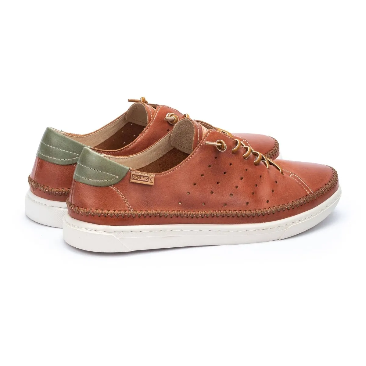 Pikolinos Alicante M2u-6096 Men's Leather Sneakers In Brick