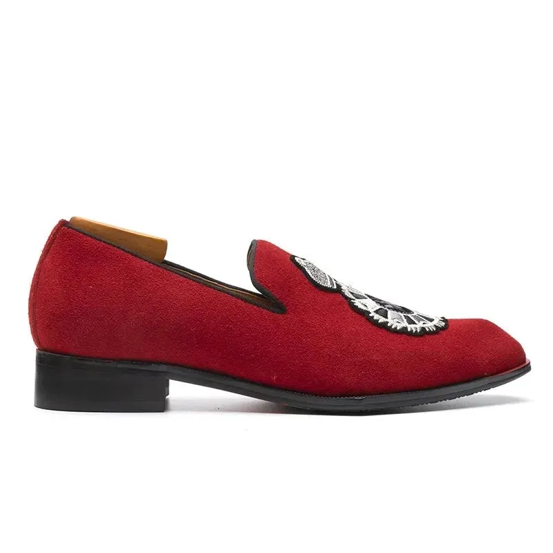 Red Bottom Men's Slip-on Shoes