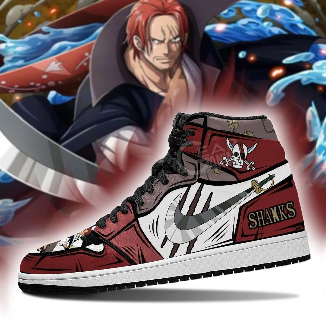 Red Hair Shanks Sword Sneakers Custom Anime OP Shoes