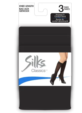 SILKS® Classics® Opaque Knee High - 3 Pairs - 50 Denier