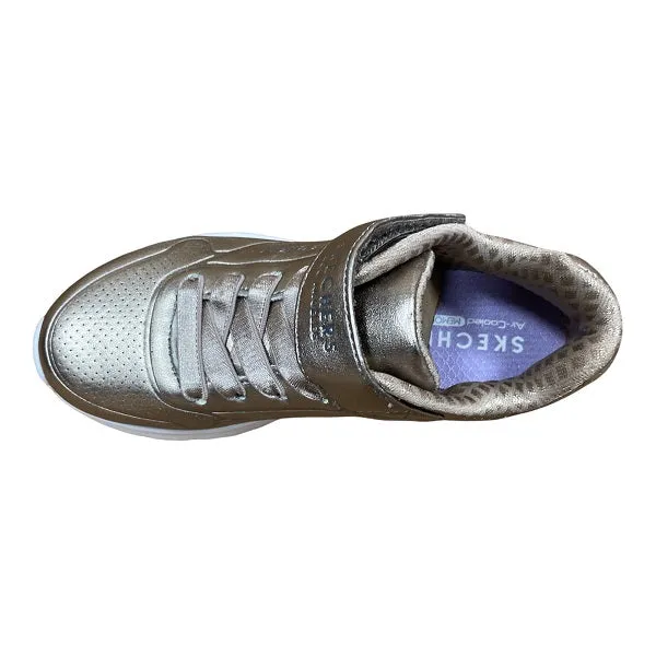 Skechers Sneakers da ragazza Uno Lite Chrome Steps 310453L/PEW grigio peltro