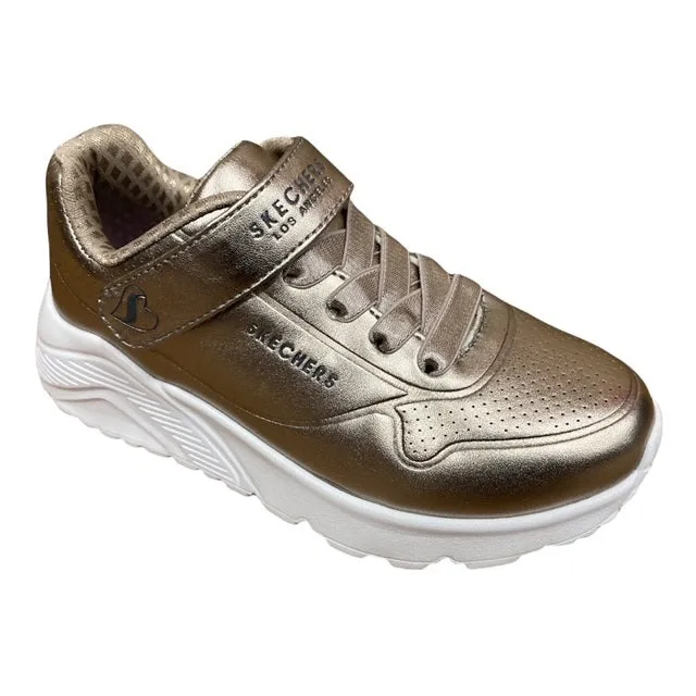 Skechers Sneakers da ragazza Uno Lite Chrome Steps 310453L/PEW grigio peltro