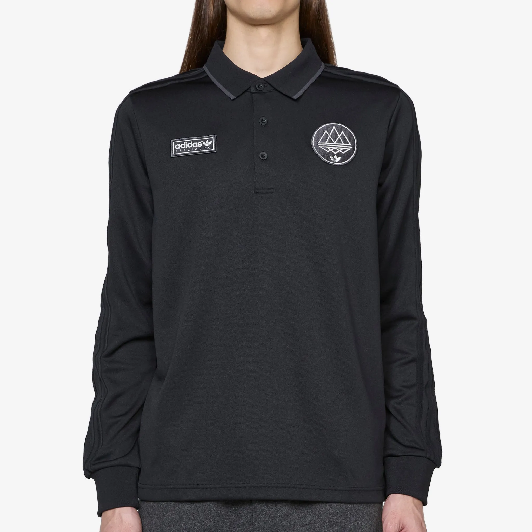 SPZL F.C. Longsleeve Polo Shirt Utility Black