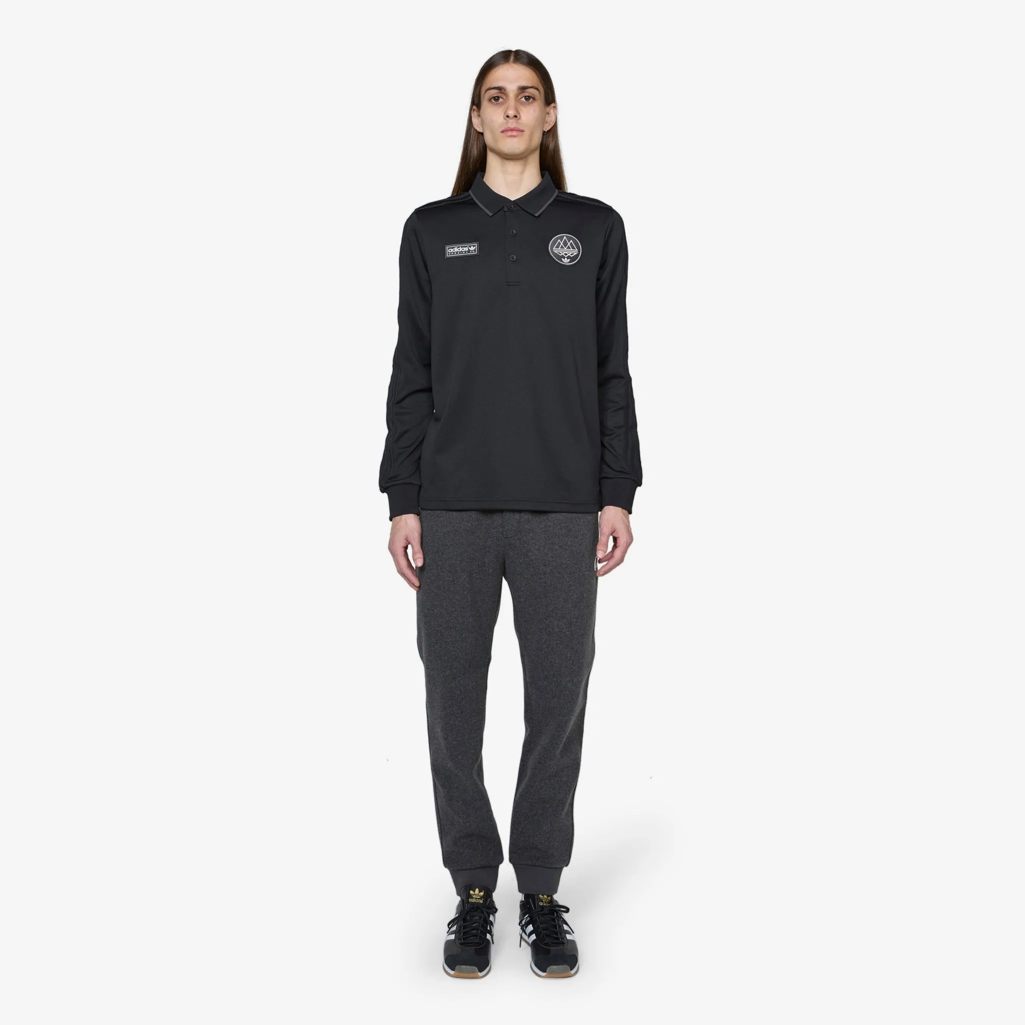 SPZL F.C. Longsleeve Polo Shirt Utility Black