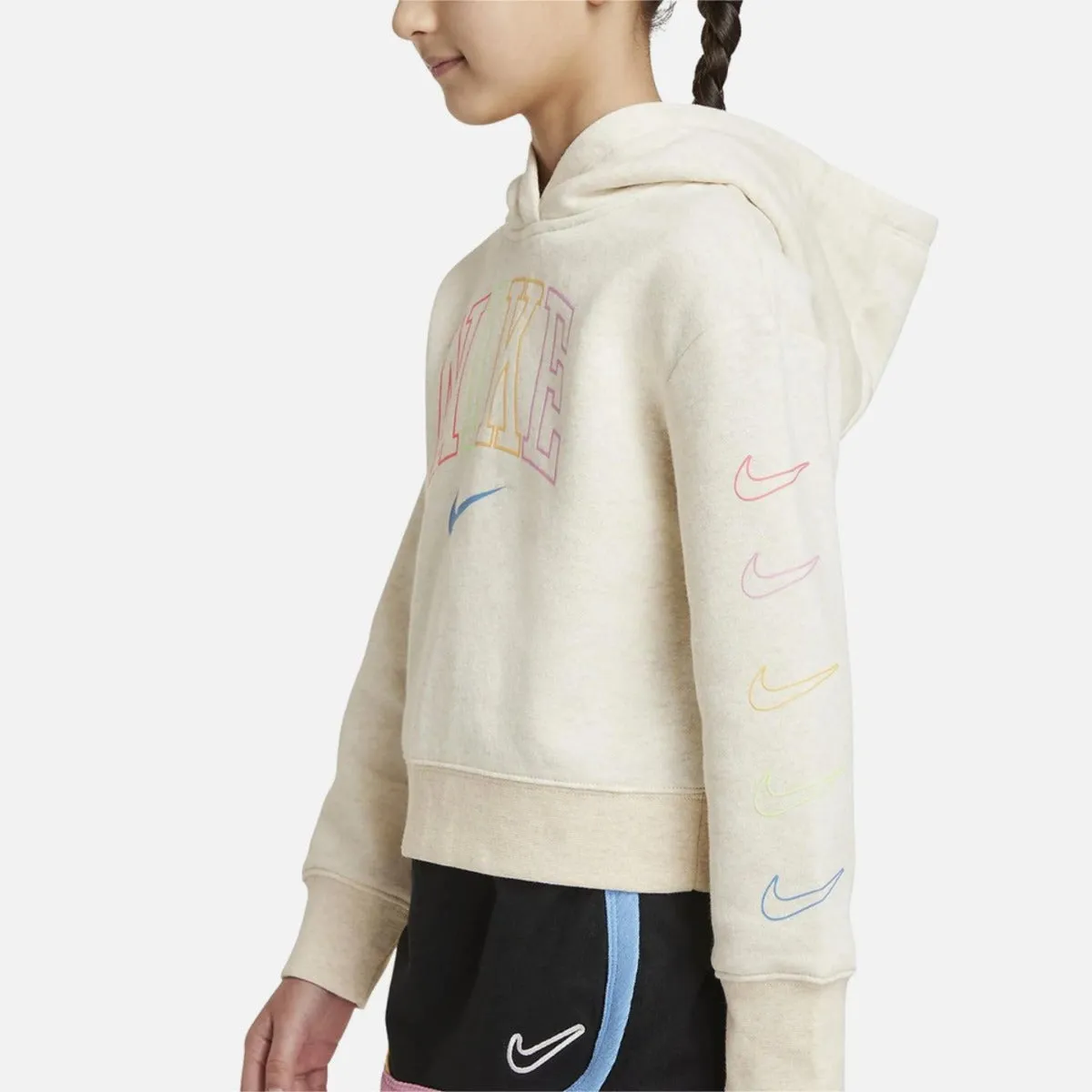 Sweat Capuche Nike Sportswear Enfant - Beige/Rose