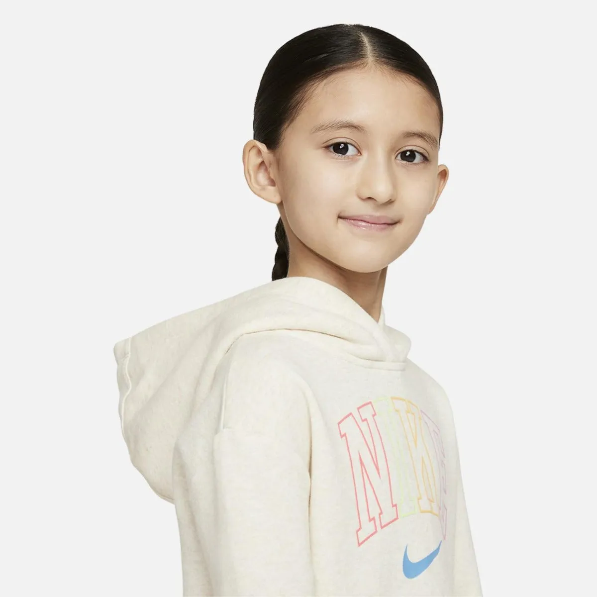 Sweat Capuche Nike Sportswear Enfant - Beige/Rose