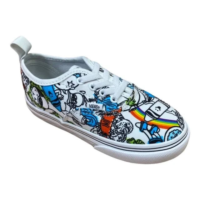 Vans sneakers da bambino Authentic Elas crayola VN0A34A1ARE1 bianco-fantasia