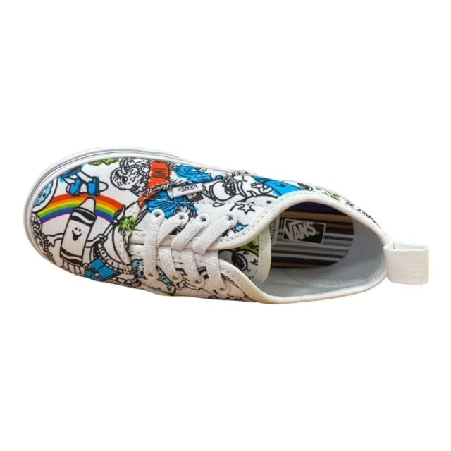 Vans sneakers da bambino Authentic Elas crayola VN0A34A1ARE1 bianco-fantasia