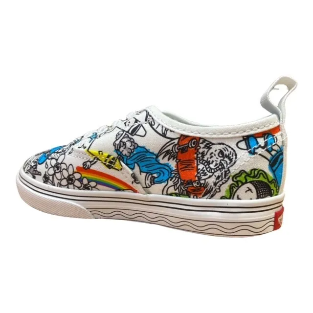 Vans sneakers da bambino Authentic Elas crayola VN0A34A1ARE1 bianco-fantasia