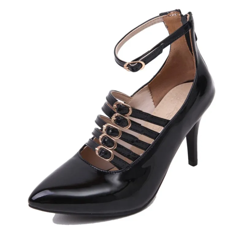 Women's Pointed Toe Buckle High Heel Stiletto Pumps