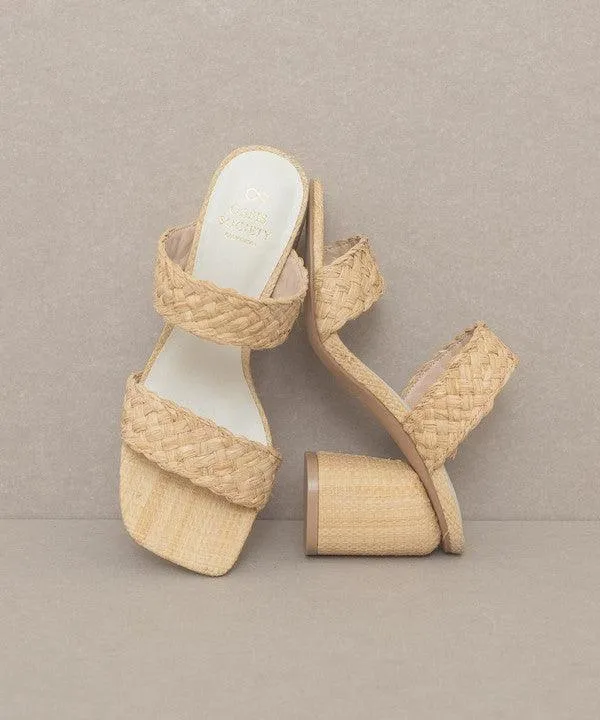 Womens Shoes Style No. Kayla - Raffia Sandal Heel