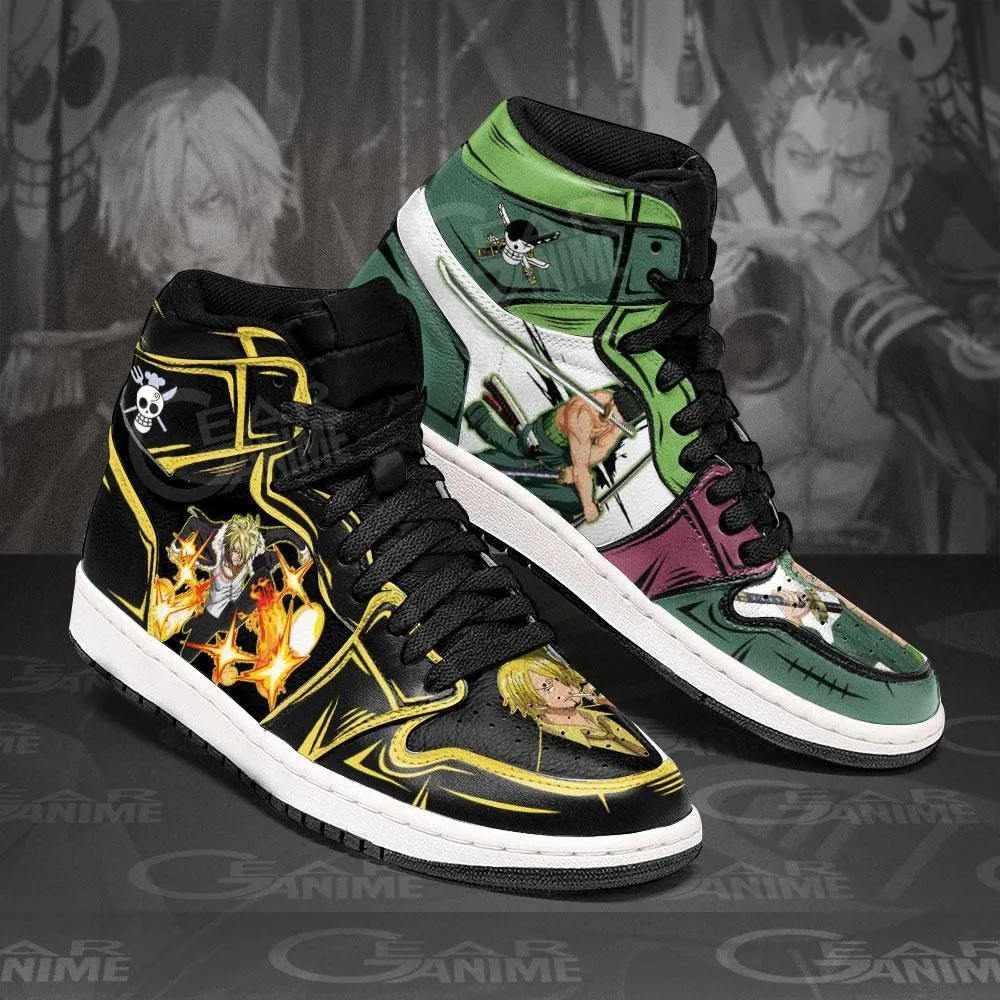 Zoro And Sanji Sneakers Custom OP Anime Shoes Friend Gifts